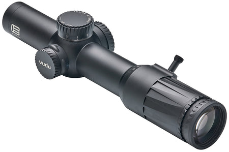 Eotech Vudu FFP Black Hardcoat Anodized 1-10x28mm 34mm Tube Illuminated Red SR4 MOA Reticle and Throw Lever