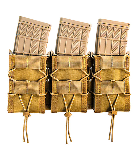 High Speed Gear 45TA00CB Triple TACO Shingle Rifle Magazine Pouch Coyote Brown MOLLE Compatible