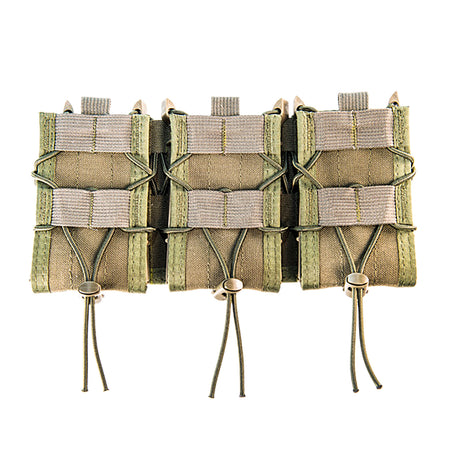 High Speed Gear 45TA00OD Triple TACO Shingle Rifle Magazine Pouch OD Green MOLLE Compatible