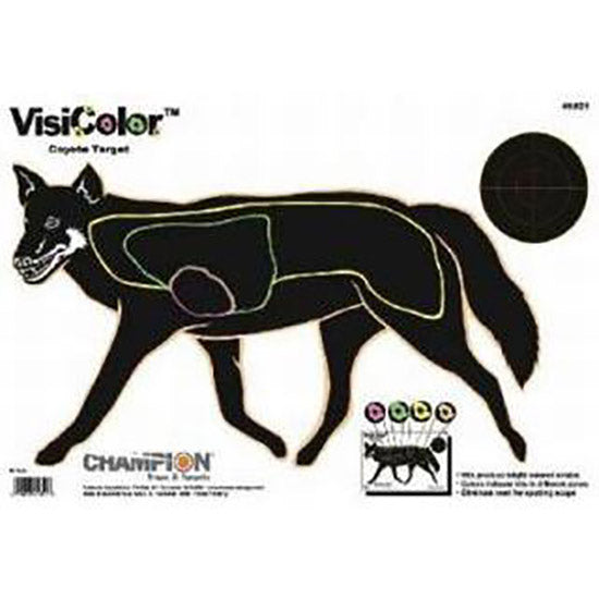 Champion Targets Visicolor Coyote Target Pack of 10