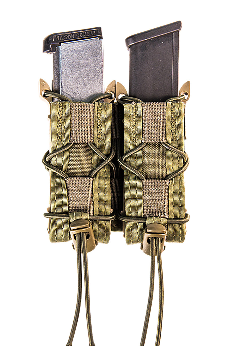 High Speed Gear 11PT02OD Double TACO Pistol Magazine Pouch OD Green Nylon MOLLE
