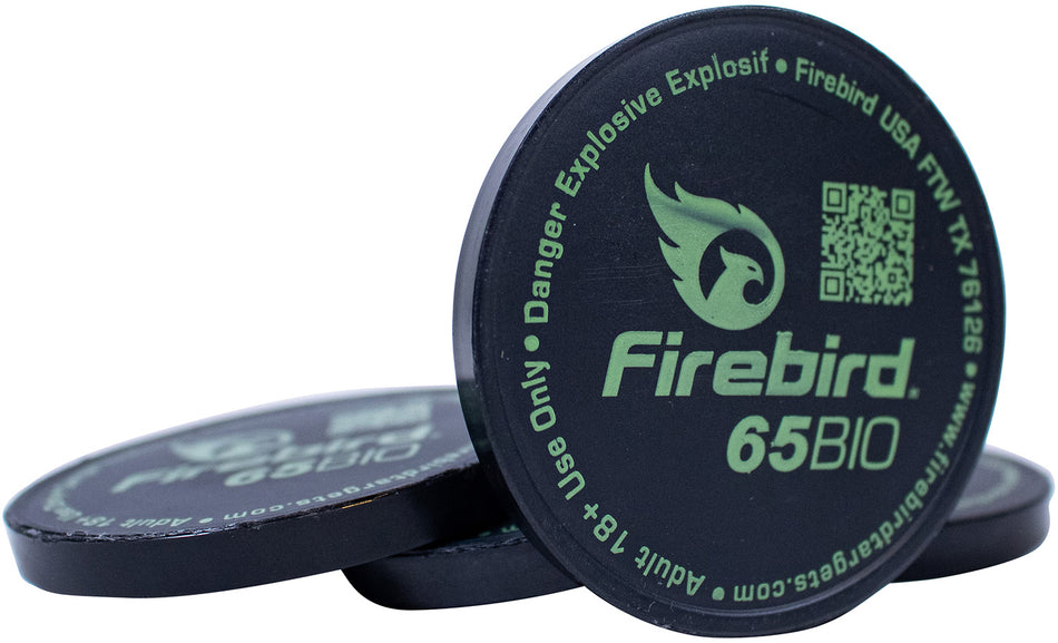 Firebird 65BIO Flash/Smoke/Sound Biodegradable Detonating Target, Universal, 65mm, 10 Pack
