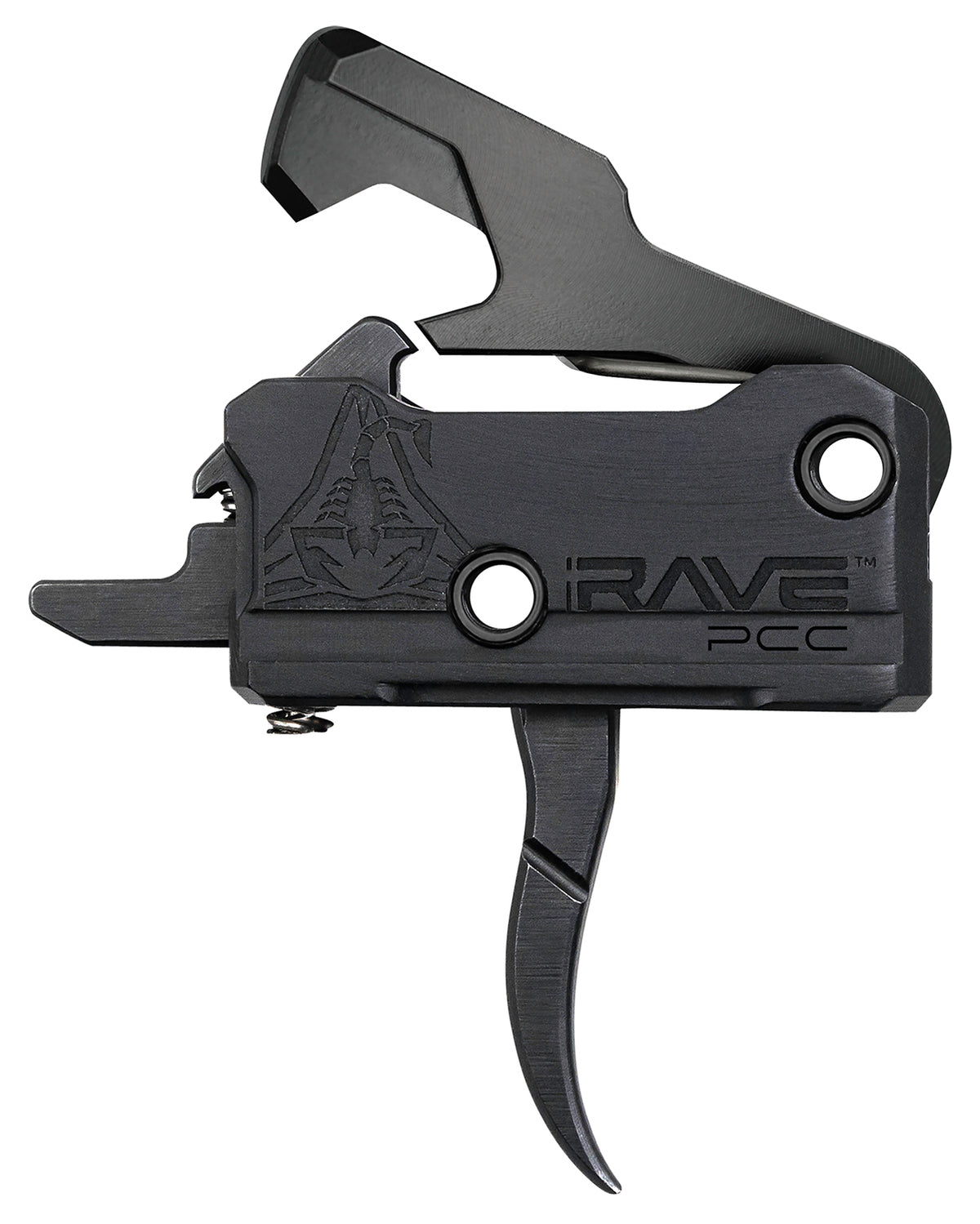 RISE Armament Rave Pistol Caliber Carbine Curved Trigger Single-Stage 3.5 lbs Black Nitride AR-Platform