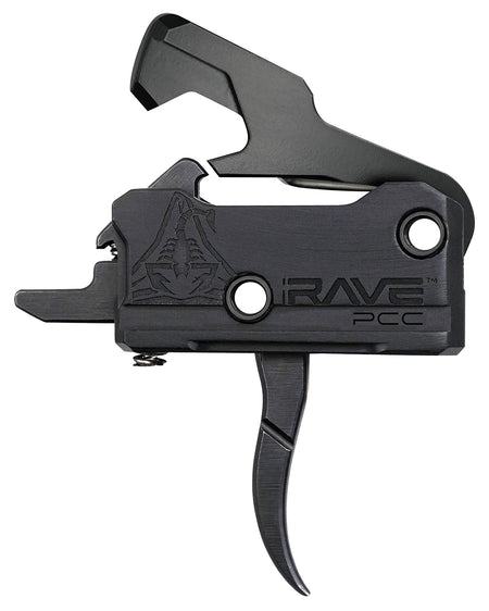 RISE Armament Rave Pistol Caliber Carbine Curved Trigger Single-Stage 3.5 lbs Black Nitride AR-Platform