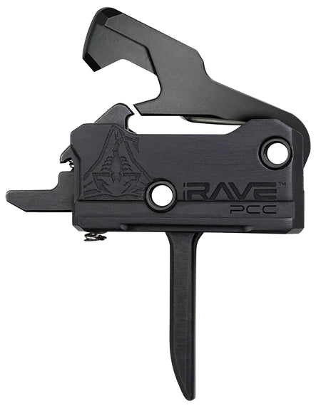 RISE Armament Rave Pistol Caliber Carbine Flat Trigger Single-Stage 3.5 lbs Black Nitride AR-Platform