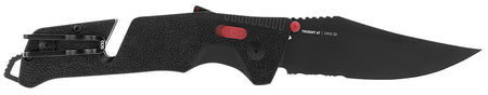 SOG Trident AT SOG11120241 3.70" Folding Part Serrated Cryo D2 Blade Black TiNi GRN Handle