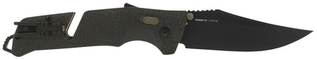 SOG Trident AT SOG11120341 3.70" Folding Knife Plain Cryo D2 Blade Olive Drab GRN Handle Line Cutter