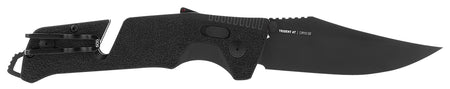 SOG Trident AT SOG11120541 3.70" Folding Plain Cryo D2 Steel Blade Blackout GRN Handle Line Cutter
