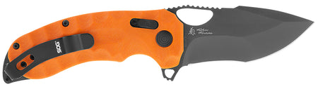 SOG Kiku XR LTE 3.02" Folding Tanto Knife Cryo CTS XHP Steel Blade Blaze Orange G10 Handle Belt Clip Included