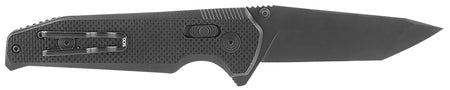 SOG Vision XR 3.36" Folding Tanto Knife Plain Black TiNi CTS XHP Steel Blade Black G10 Handle