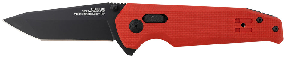 SOG Vision XR LTE 3.36" Folding Tanto Knife Straight CTS XHP Steel Blade G10 Handle Belt Clip Included