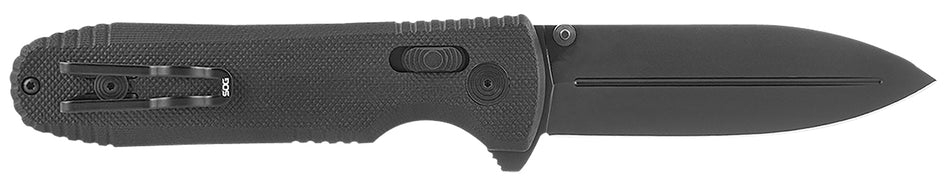 SOG Pentagon XR LTE 3.60" Folding Spear Point Knife Graphite TiNi CTS XHP Steel Blade Black G10 Handle Belt Clip Included