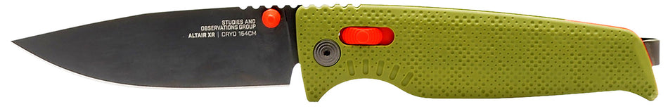 SOG Altair XR Folding Pocket Knife 3.20" CPM 154 SS Blade Field Green GRN Handle with Stone Blue Accents