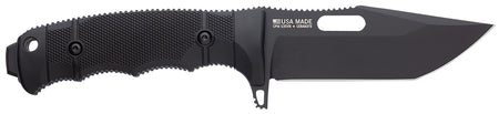 SOG Seal FX 4.30" Fixed Tanto Plain Black Cerakote CPM S35VN Blade Black GRN Handle Includes Kydex Sheath