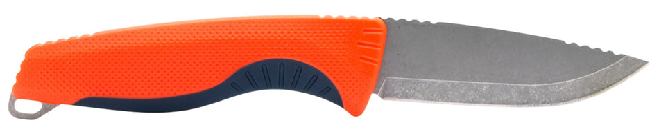 SOG Aegis FX Fixed Blade 3.70" Drop Point Satin 4116 Krupp Stainless, Rescue Red GRN Handle with Sheath