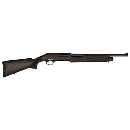Dickinson Commando 12 Gauge Pump Shotgun, 18.5" Barrel, Double Slide Bars, Quick-Release Barrel/Fore-End
