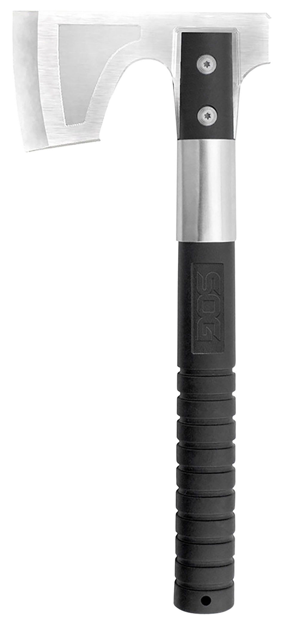 SOG Camp Hatchet 3.10" Stainless Steel Blade 11.50" Long Black GRN Handle Compact Axe with Sheath