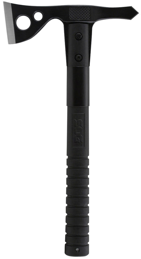SOG FastHawk Tomahawk 2" 420HC Stainless Head Black Coated Side Hammer Checkering Polymer Handle 12.50" Long Nylon Sheath