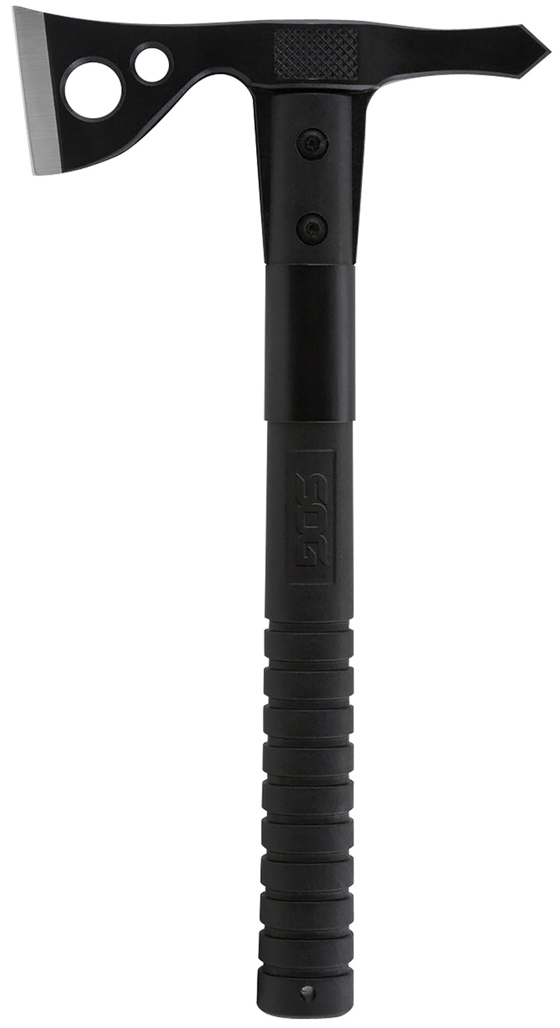 SOG FastHawk Tomahawk 2" 420HC Stainless Head Black Coated Side Hammer Checkering Polymer Handle 12.50" Long Nylon Sheath