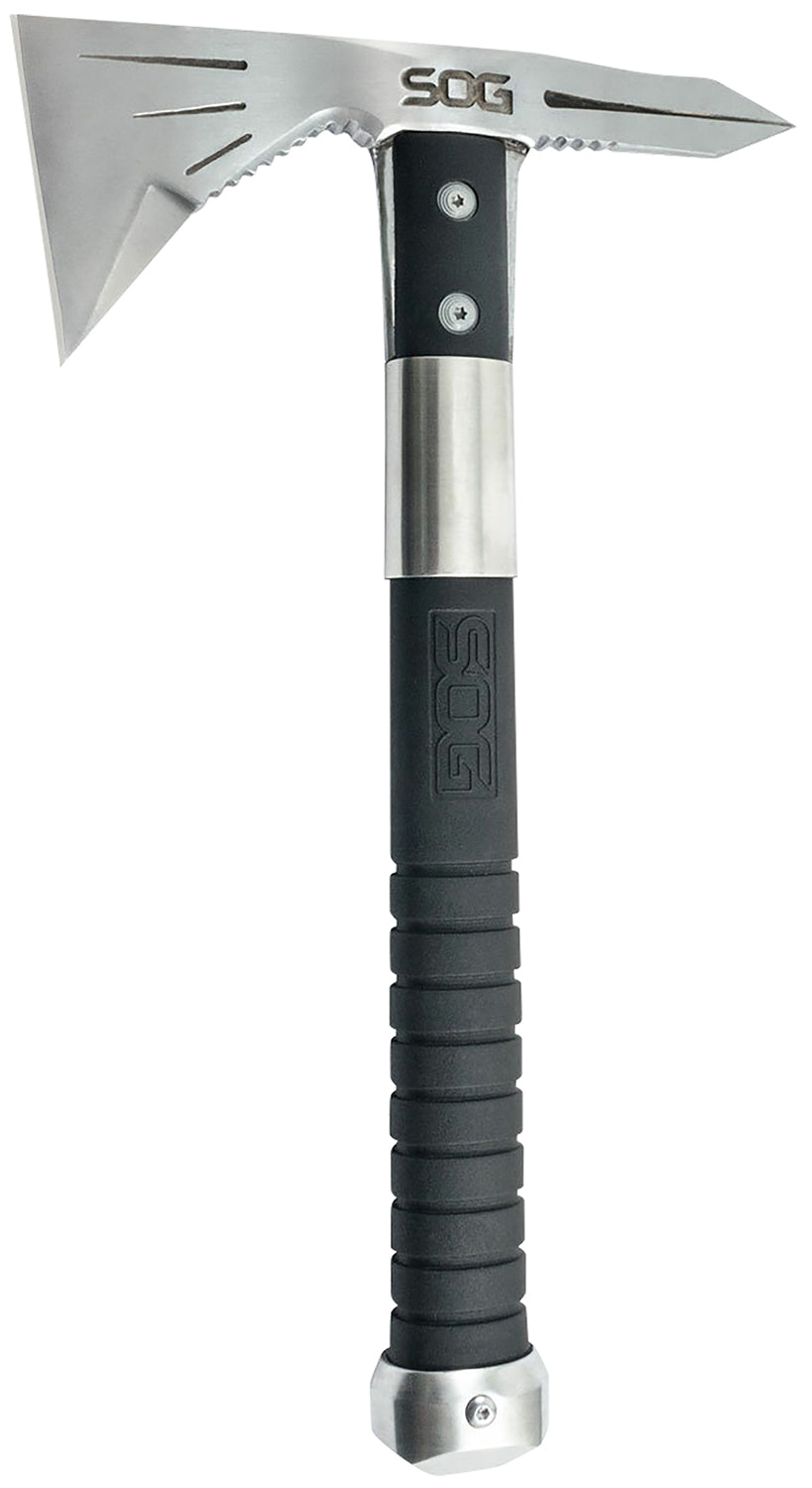SOG Voodoo Hawk Mini 2.75" 3Cr13MoV Stainless Black Coated Head GRN Handle Side Checkering 12.50" Long Nylon Carry Sheath
