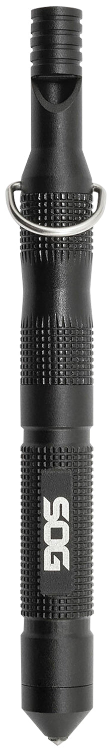 S.O.G SOGFT1001CP Flint Multi-Tool Black Aluminum Glass Breaker Whistle 4.30"