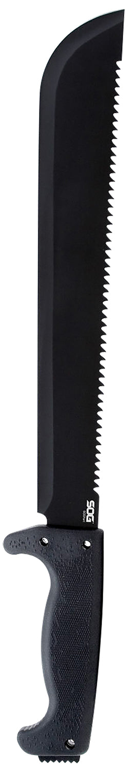 SOG SOG-MC01-N SOGfari Machete 13" Blade Powder Coated Stainless Steel Black Kraton Handle Includes Sheath