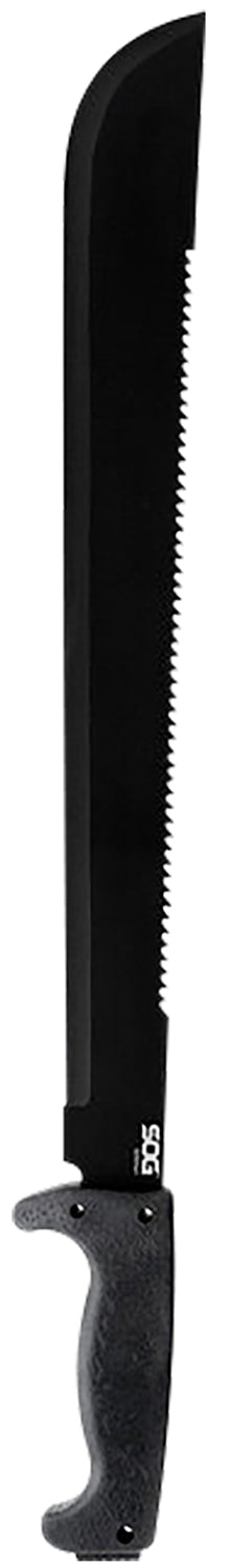 SOG SOG-MC02-N SOGfari Machete 18" Blade Powder Coated Stainless Steel Black Kraton Handle Includes Sheath