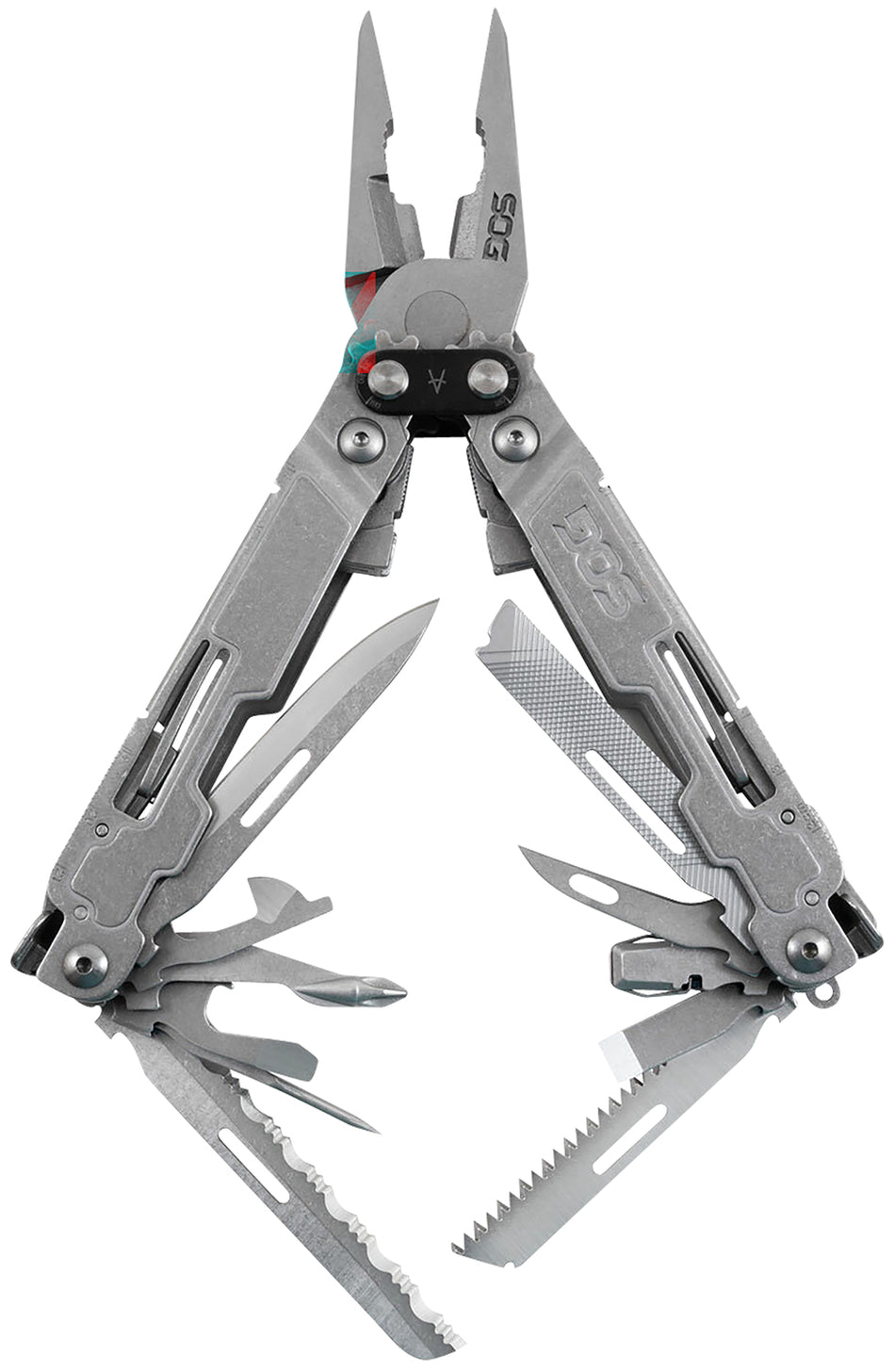 SOG SOGPA2001CP PowerAccess Deluxe Multi-Tool Stone Washed SS 21 Functions Compound Leverage Includes Sheath