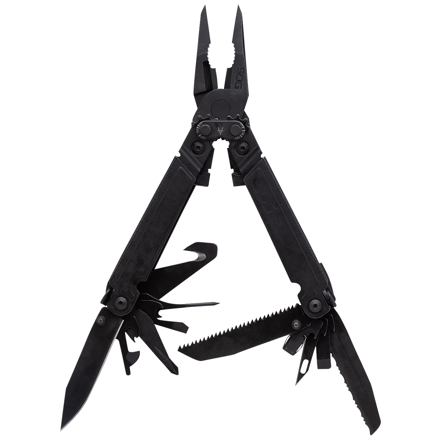 SOG SOGPA3002CP PowerAccess MT Multi-Tool Black Finish SS 6.82" Assisted Open Compound Leverage 18 Functions