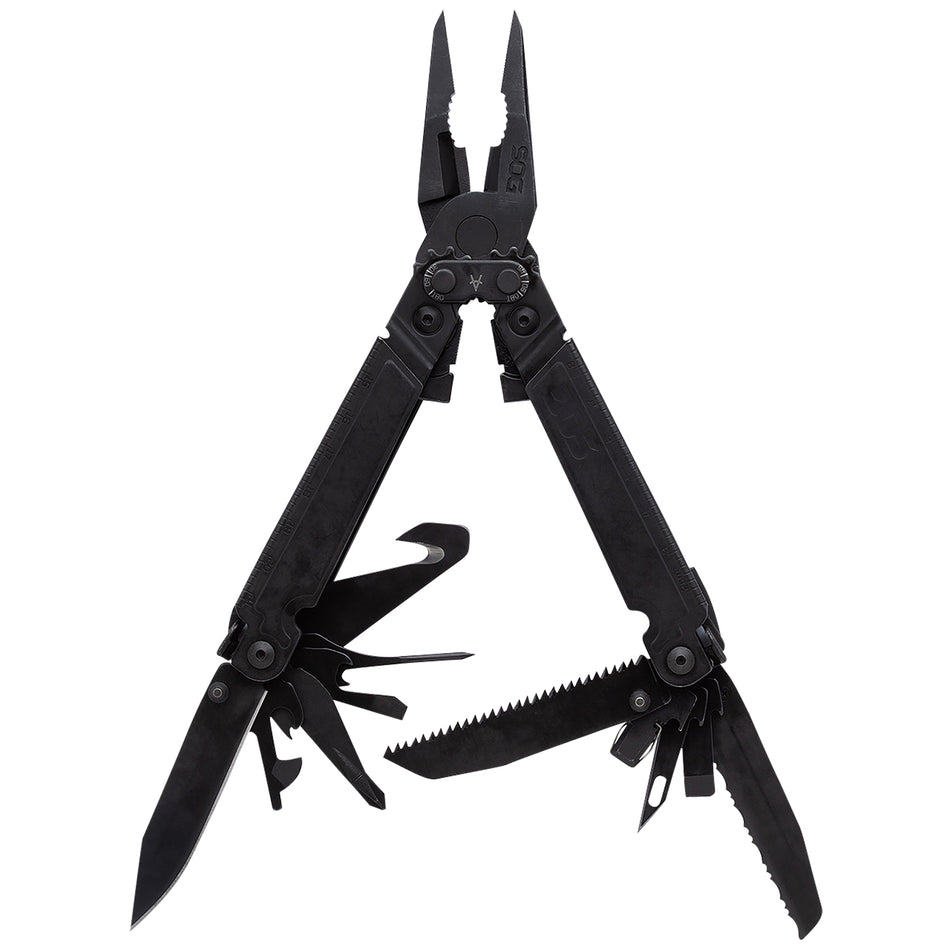 SOG SOGPA3002CP PowerAccess MT Multi-Tool Black Finish SS 6.82" Assisted Open Compound Leverage 18 Functions