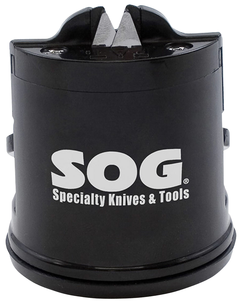 S.O.G SOGSH02 Suction-Mount Countertop Knife Sharpener – Black Glass-Reinforced Nylon