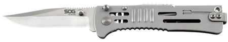SOG SlimJim 3.18" Folding Clip Point Plain AUS-8A SS Knife with SAT Assisted Opening and 420 SS Handle
