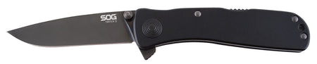 SOG Twitch II 2.65" Folding Assisted Black TiNi AUS-8A SS Blade with Black Anodized Aluminum Handle and Pocket Clip