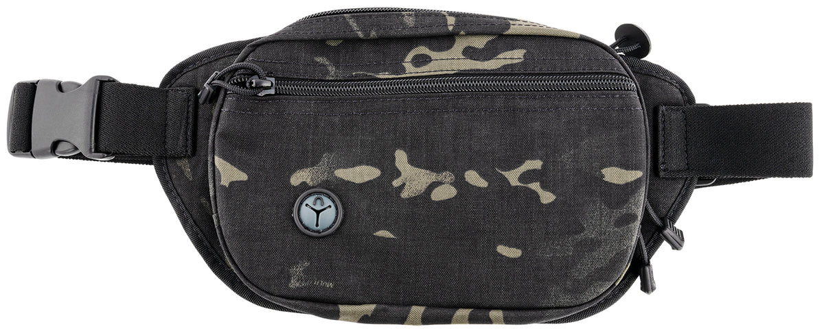Galco FTPRMBC Fastrax PAC Compact Waistpack Holster MultiCam Black Neoprene Compatible with S&W M&P Compact Springfield Hellcat Pro Taurus G2C Ambidextrous