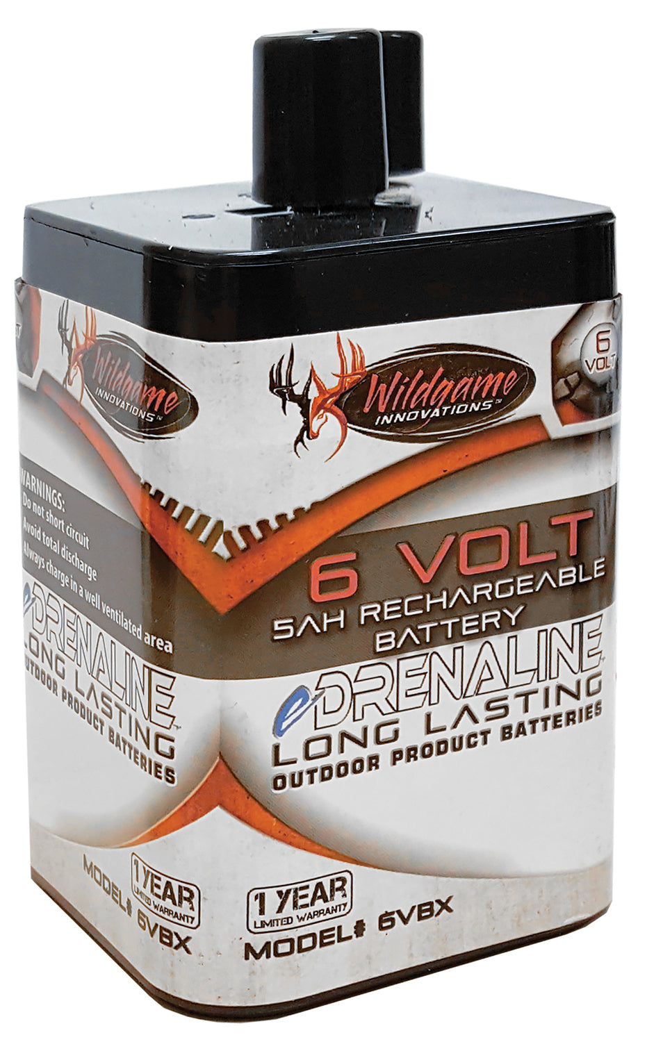 Wildgame Innovations 6 Volt Spring Style Rechargeable Battery Black and Tan 5mAh
