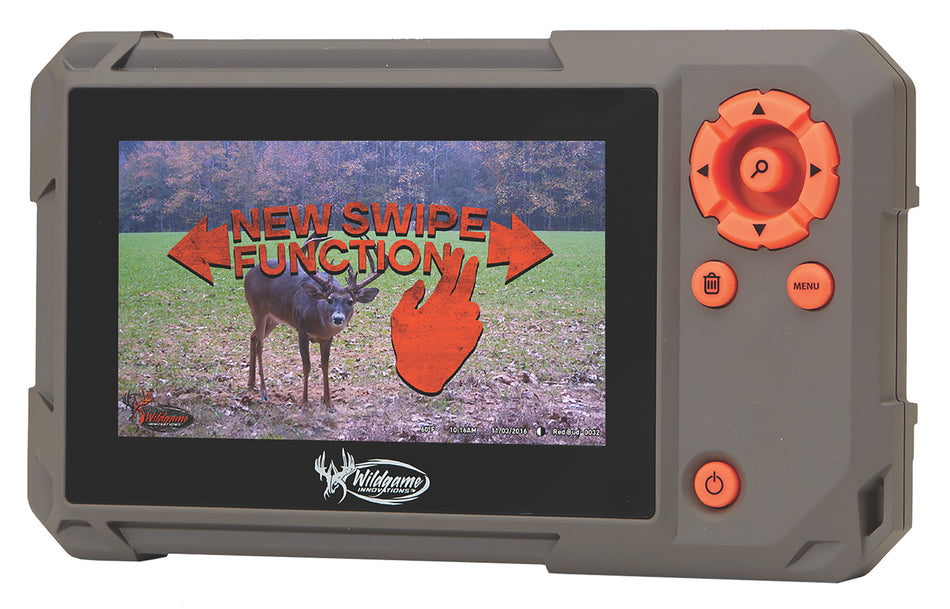 Wildgame Innovations Trail Pad Swipe SD Card Viewer Gray/Orange AAA Battery USB Port