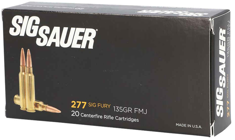 Sig Sauer .277 Sig Fury E277SFB13520 Elite Ball Full Metal Jacket FMJ 135 Grain