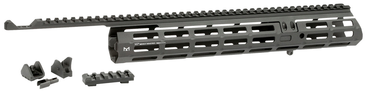 Midwest Industries MIMAR1895XRS Marlin 1895 Extended M-LOK Handguard 13.63" Black Hardcoat Anodized Includes Iron Sights
