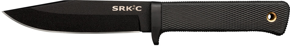 Cold Steel SRK Compact CS-49LCKD 5" Fixed Plain Blade SK-5 Steel Black Kray-Ex Handle Secure-Ex Sheath