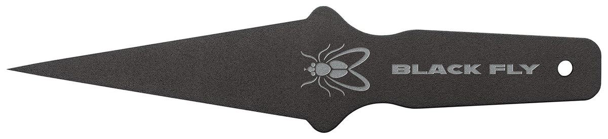 Cold Steel Black Fly Thrower CS80STMA Fixed Plain Black 1055 Carbon Steel Blade and Handle