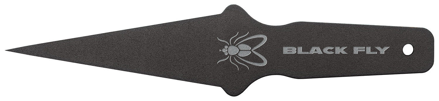 Cold Steel Black Fly Thrower CS80STMA Fixed Plain Black 1055 Carbon Steel Blade and Handle