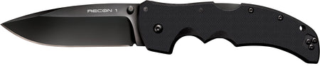 Cold Steel Recon 1 CS27BS 4" Folding Plain DLC Coated S35VN Blade Black G10 Handle Tri-Ad Lock Pocket Clip