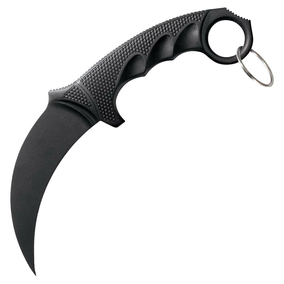 Cold Steel FGX Karambit CS92FK 4" Fixed Plain Black Griv-Ex Blade Griv-Ex Handle with Kray-Ex Overmold