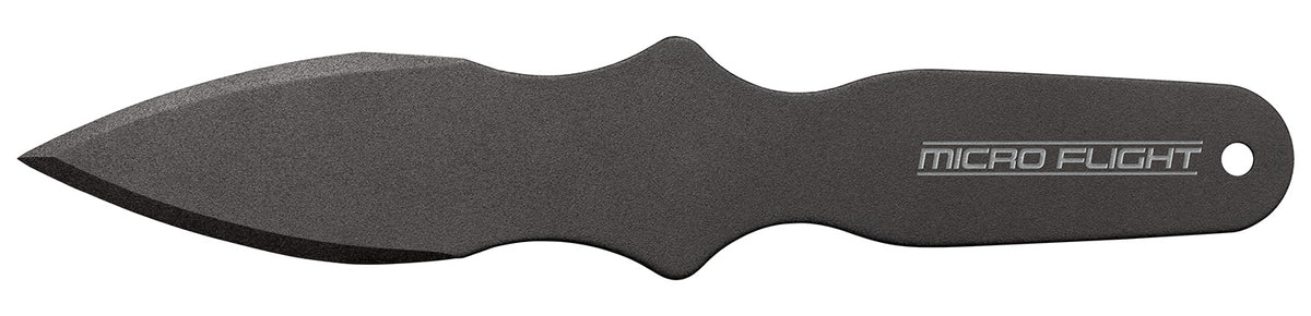 Cold Steel Micro Flight Thrower CS80STMB Fixed Plain Black Spear Point 550C Steel Compact Throwing Knife