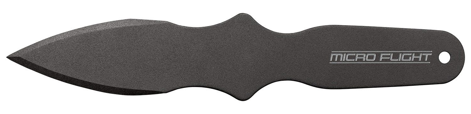 Cold Steel Micro Flight Thrower CS80STMB Fixed Plain Black Spear Point 550C Steel Compact Throwing Knife