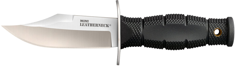 Cold Steel Leatherneck Mini CS39LSAB 3.50" Fixed Plain 8Cr13MoV SS Blade Black Kray-Ex Handle Secure-Ex Sheath