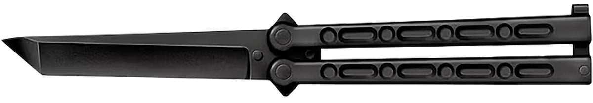 Cold Steel FGX Balisong CS-92EAB 5" Folding Plain Tanto Black Griv-Ex Blade Griv-Ex Handle