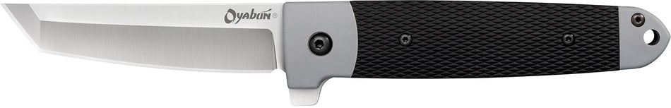 Cold Steel Oyabun Folding Knife 3.50" Plain 4034 SS Blade Black Griv-Ex GRN w/TPR Inlay Handle