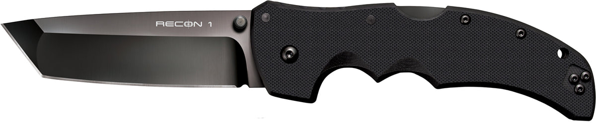 Cold Steel Recon 1 Tanto 4" Folding Knife DLC Coated American S35VN Blade Black G10 Handle Includes Pocket Clip