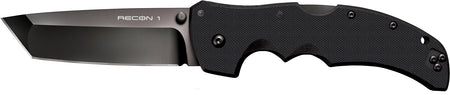 Cold Steel Recon 1 Tanto 4" Folding Knife DLC Coated American S35VN Blade Black G10 Handle Includes Pocket Clip